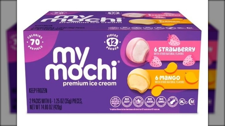 Pack of assorted mochi ice cream treats.