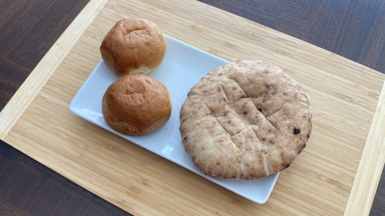 Sam's Club rolls and Costco pita