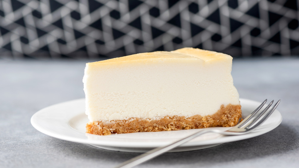 Plain piece of cheesecake