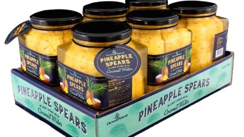 case of Jars of Pineapple Spears
