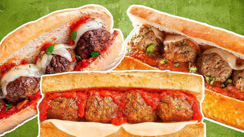 Meatbull subs composite image green background