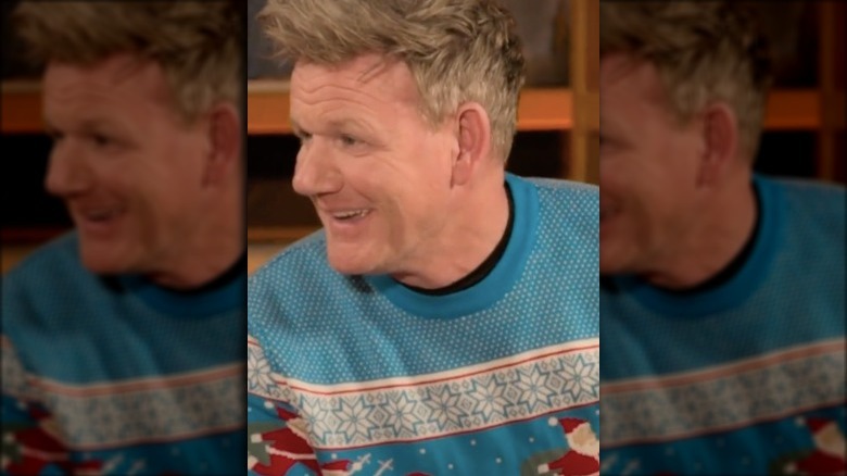 Gordon Ramsay in a green sweater