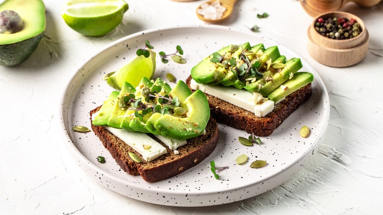 avocado toast on a plate