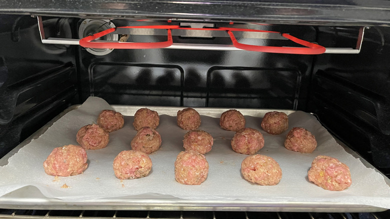 meatballs under the broiler