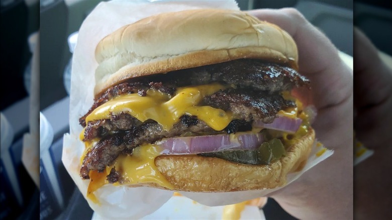 Culver's triple ButterBurger with the works