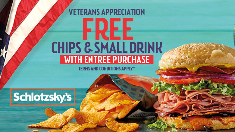 The Schlotzsky's Deli Veterans Day ad
