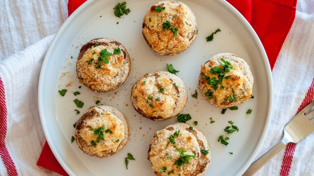 crab-stuffed mushrooms