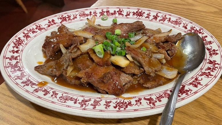 oyster sauce beef at Tai Tung Chinese Restaurant