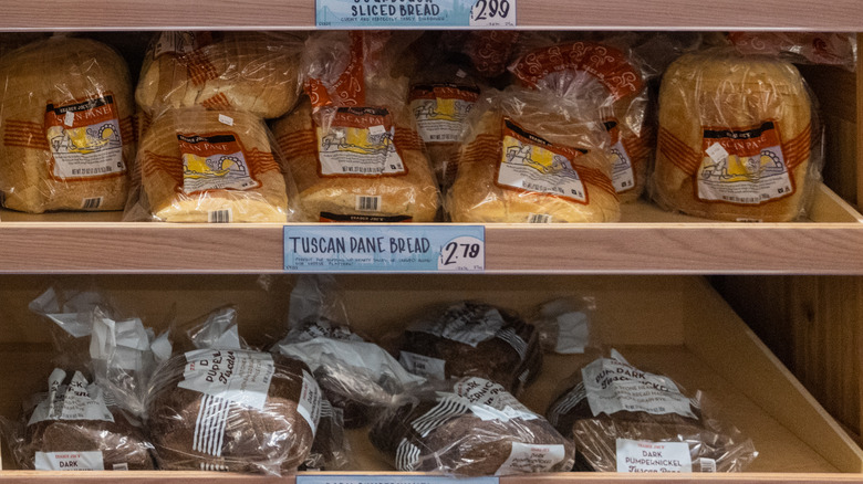 Trader Joe's bread shelves