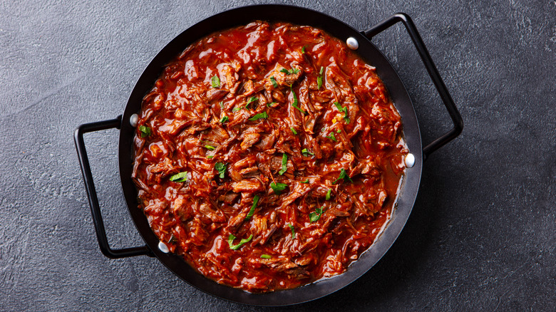 Shredded beef chili 