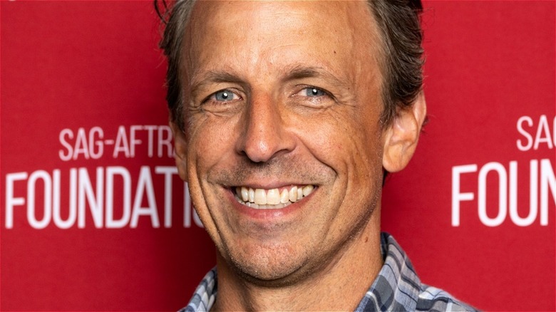 A close of Seth Meyers at the SAG-AFTRA Foundation's Conversation with Seth Meyers Event