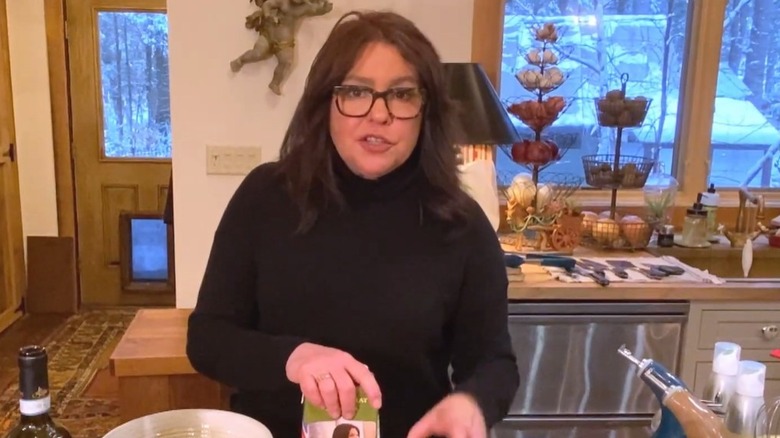 Rachael Ray filming her cooking show from her own kitchen in 2021