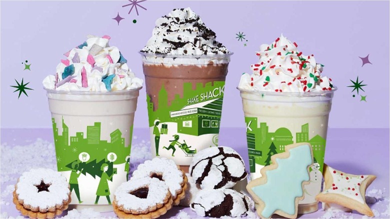 The three new holiday Shake Shack milkshakes