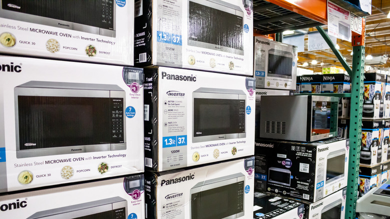 Panasonic Inverter microwaves on store shelves