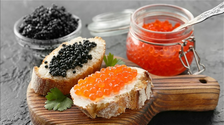 caviar on toast