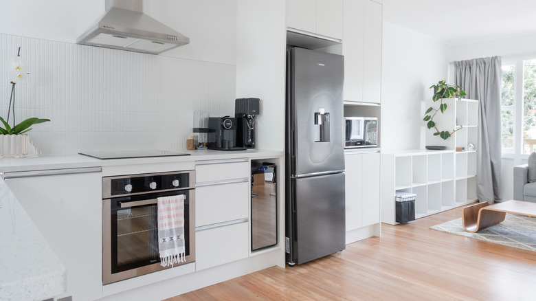 White kitchen with a range of appliances