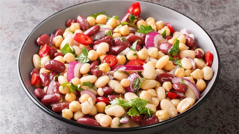 Bowl of assorted beans