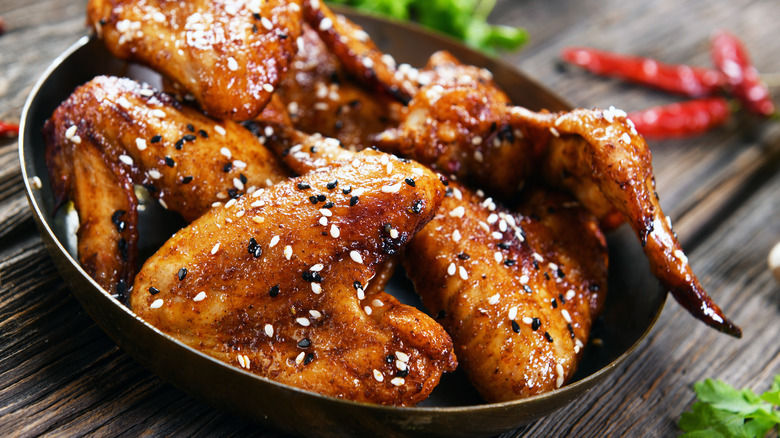 Chicken wings with seasoning