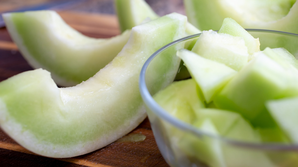 Bowl of honeydew melon