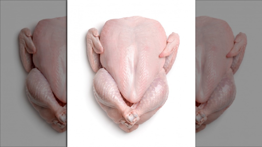 Raw whole chicken