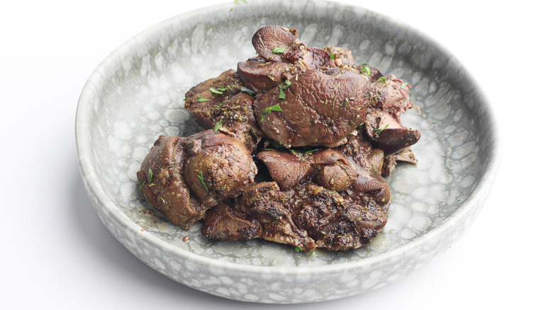 bowl of herb-baked chicken livers