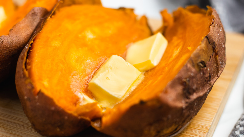 sweet potato with butter