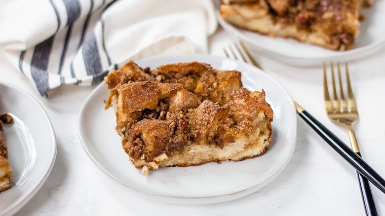 french toast casserole on plate