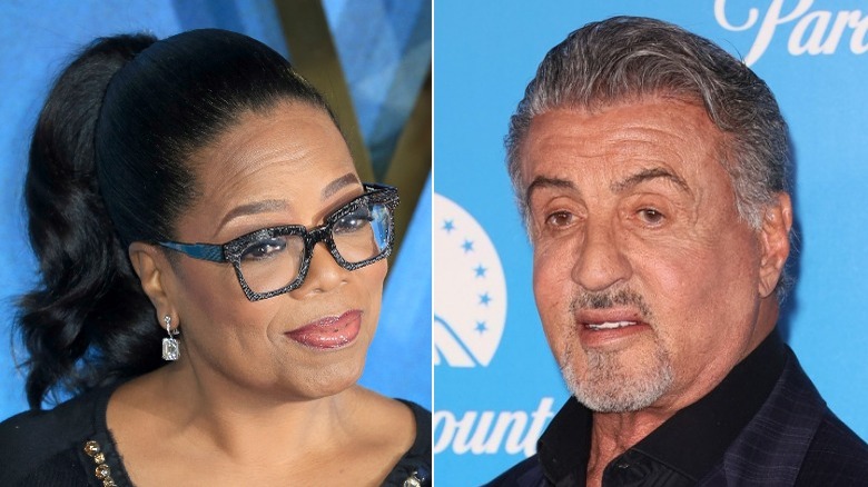 Oprah Winfrey and Sylvester Stallone