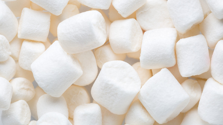 cascade of mini marshmallows