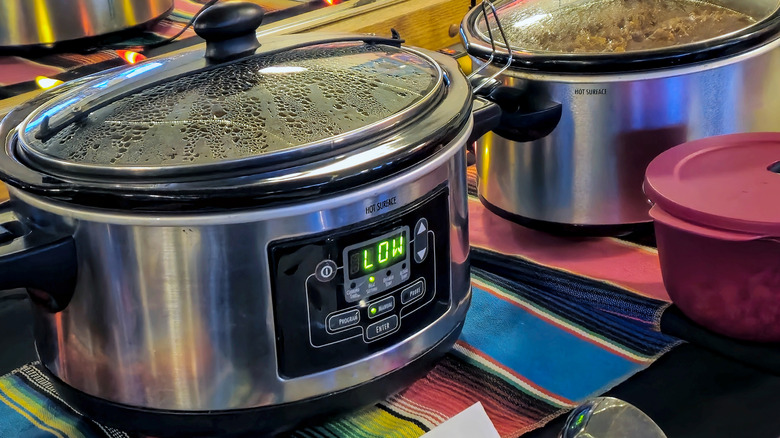 Crock-Pots on table