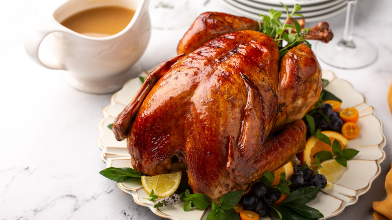 Whole roasted turkey