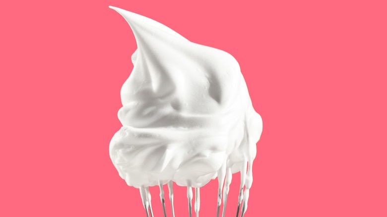 whipped cream on whisk