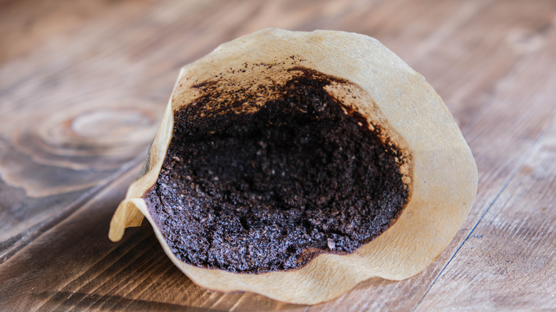 Coffee in paper filter