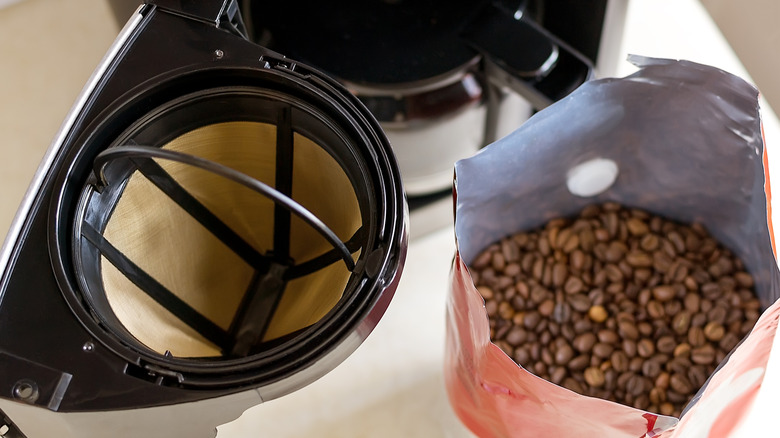 Filter basket in coffee maker