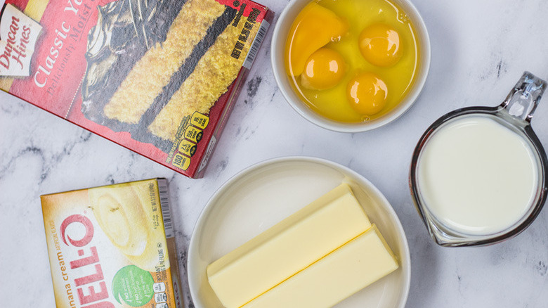 banana pudding cake ingredients