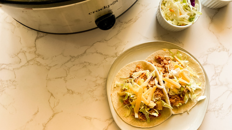 slow cooker chicken tacos