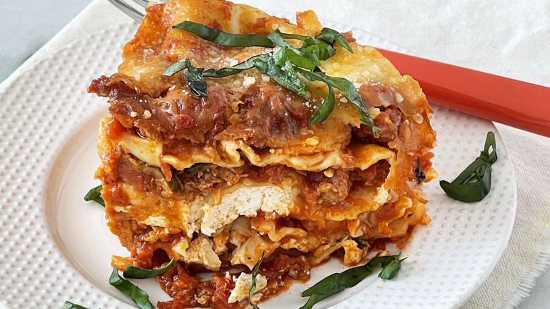 slice of lasagna