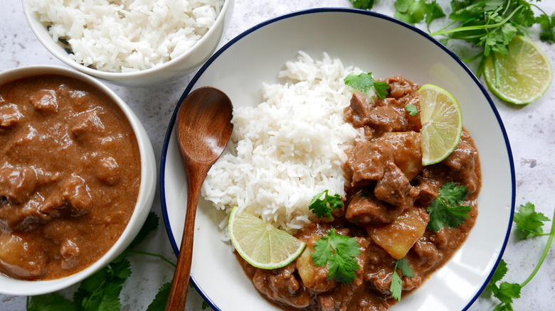 massaman curry in a bowl 