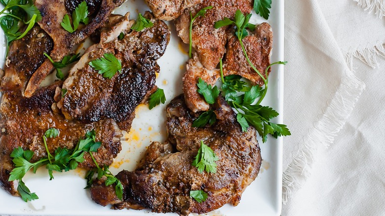 plate of slow cooker pork