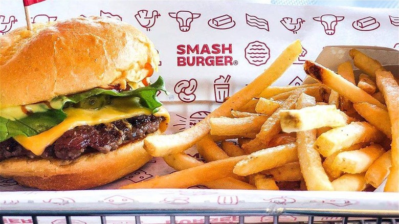 Smashburger burger and fries