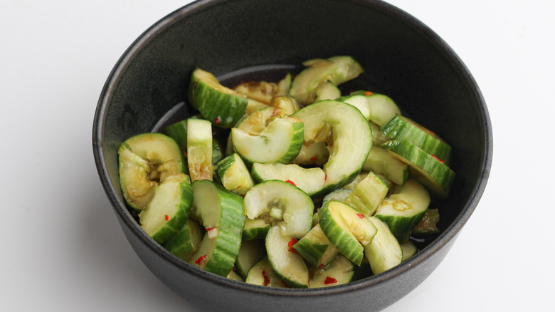 smashed cucumber salad bowl