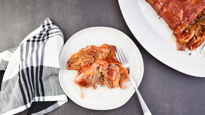 smoked bacon-wrapped meatloaf