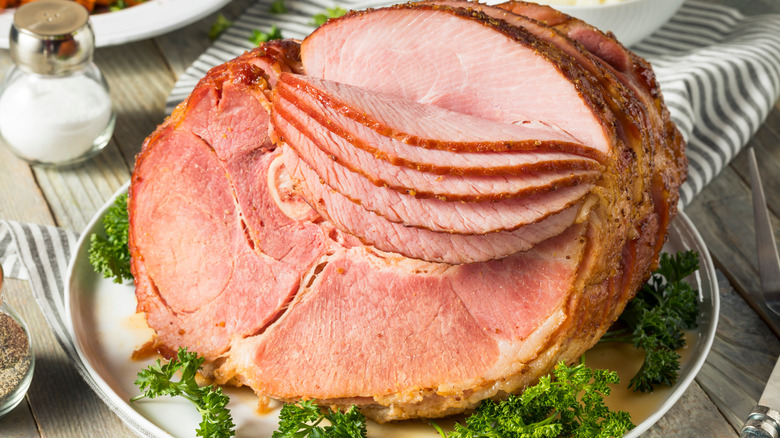 Glazed ham