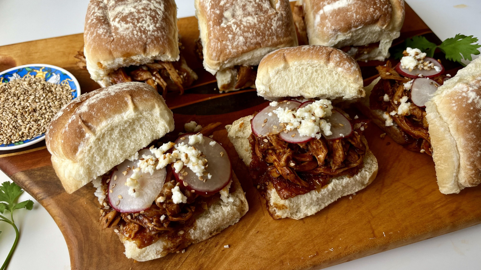 Smoky Chicken Mole Sliders Recipe