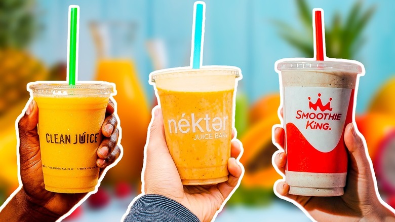 assorted smoothies from popular chains