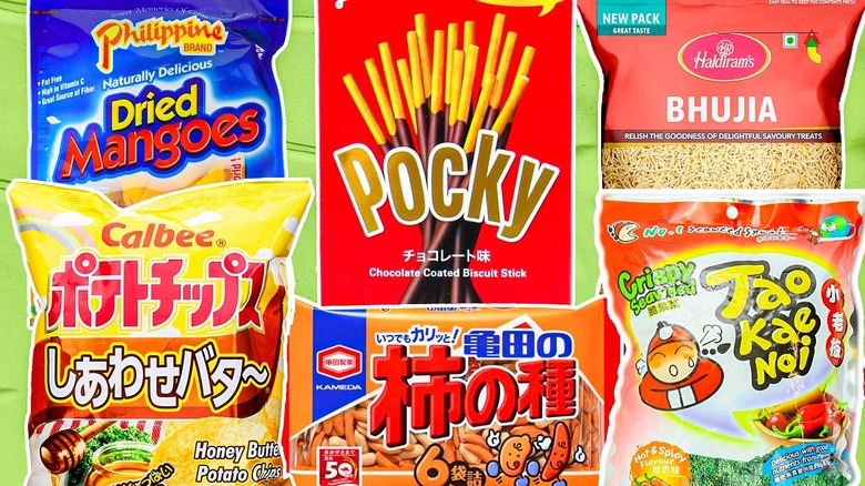 Asian snacks collectively 