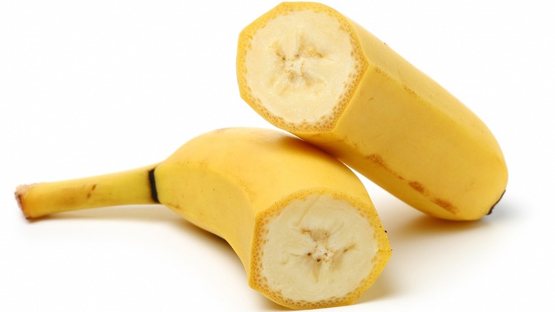 banana cut in half