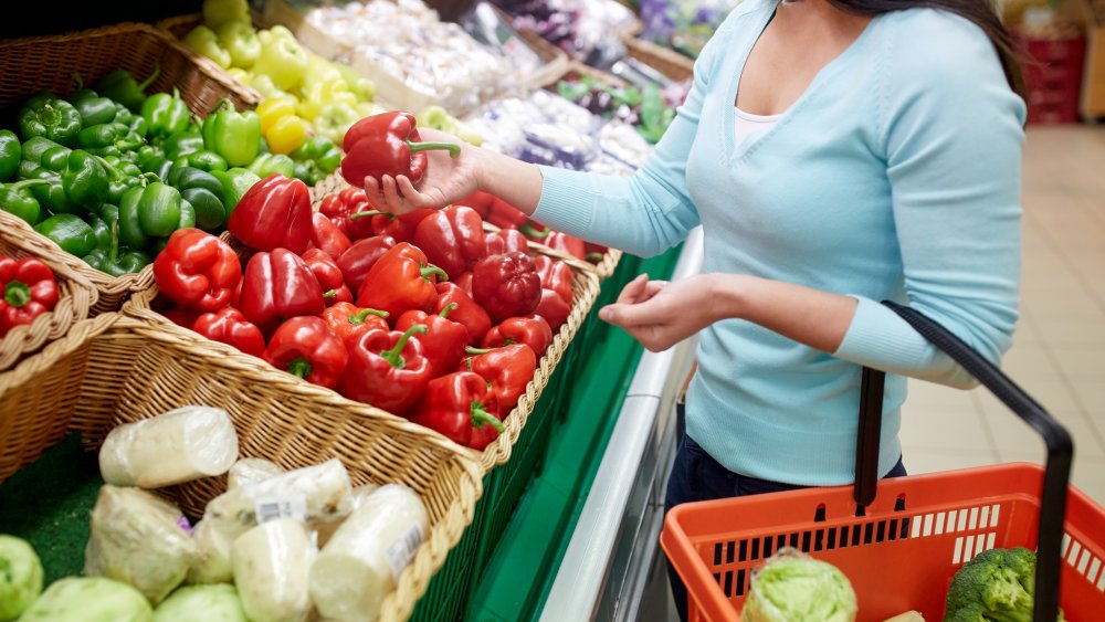 woman shopping at grocery store