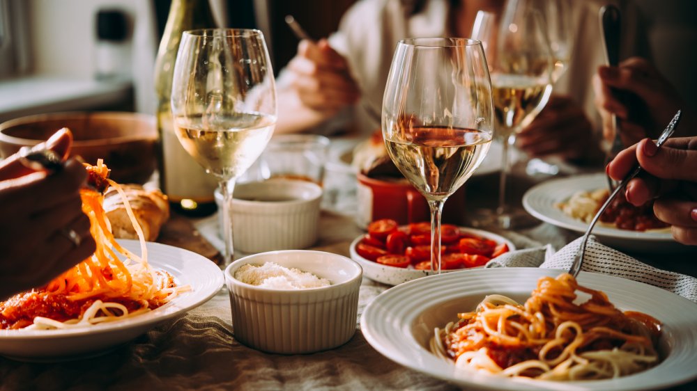 Scene at an Italian restaurant