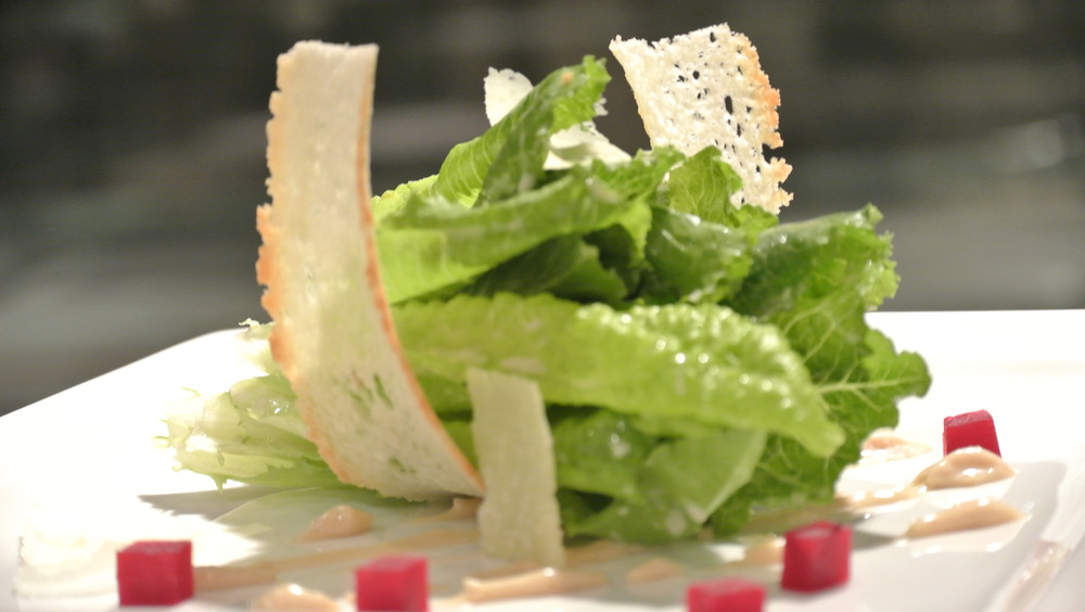 pile of lettuce on a plate